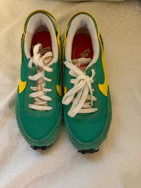 Nike Shoes - Nike Green and Yellow Retro Runner Sneakers